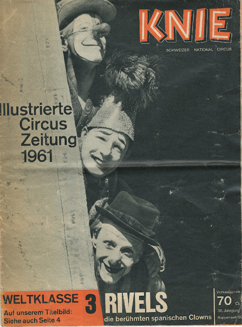 Programme illustré avec en photos les clowns les Rivels