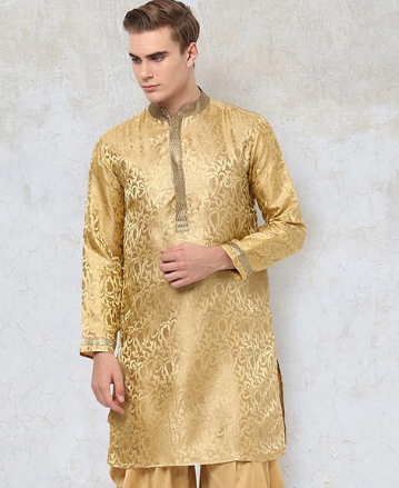 Yepme Thomas Ethnic Kurta - Beige & Gold; INR 12491 Yepme Thomas Ethnic Kurta - Beige & Gold; INR 12491