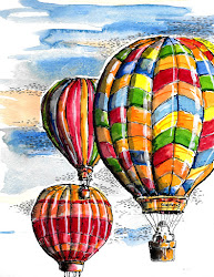 how to paint balloons in watercolor 1