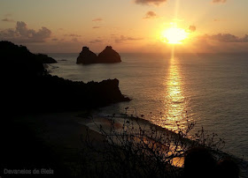 Fernando de Noronha - pôr do sol no Boldró