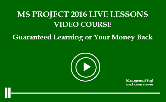 Management Yogi Microsoft Project 16 Live Lessons