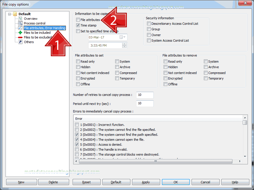 Metadata Consulting [dot] ca Copy files without permissions, Robocopy