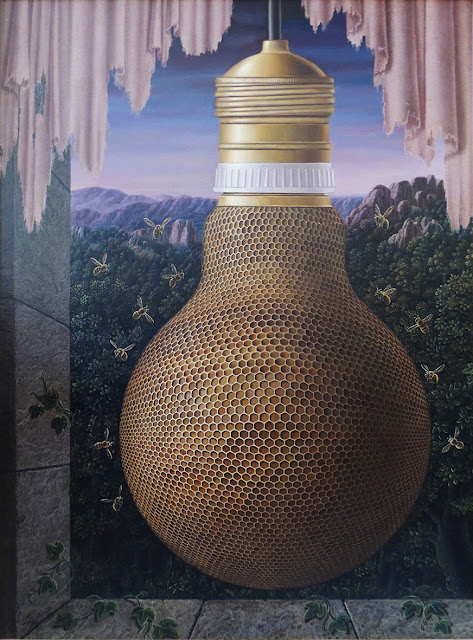 Gervasio Gallardo surrealist painting bulb