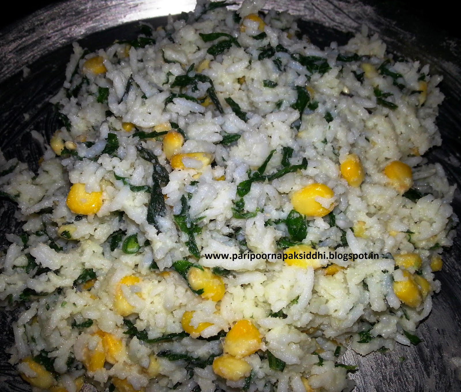 Paripoorna Paksiddhi CORN, SPINACH & RICE BALLS