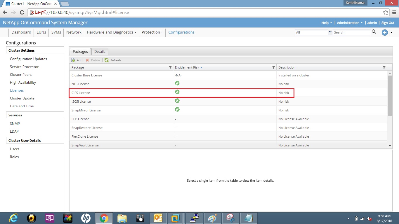 Remote Infrastructure Management Clustered Data Ontap 9 CIFS Configuration
