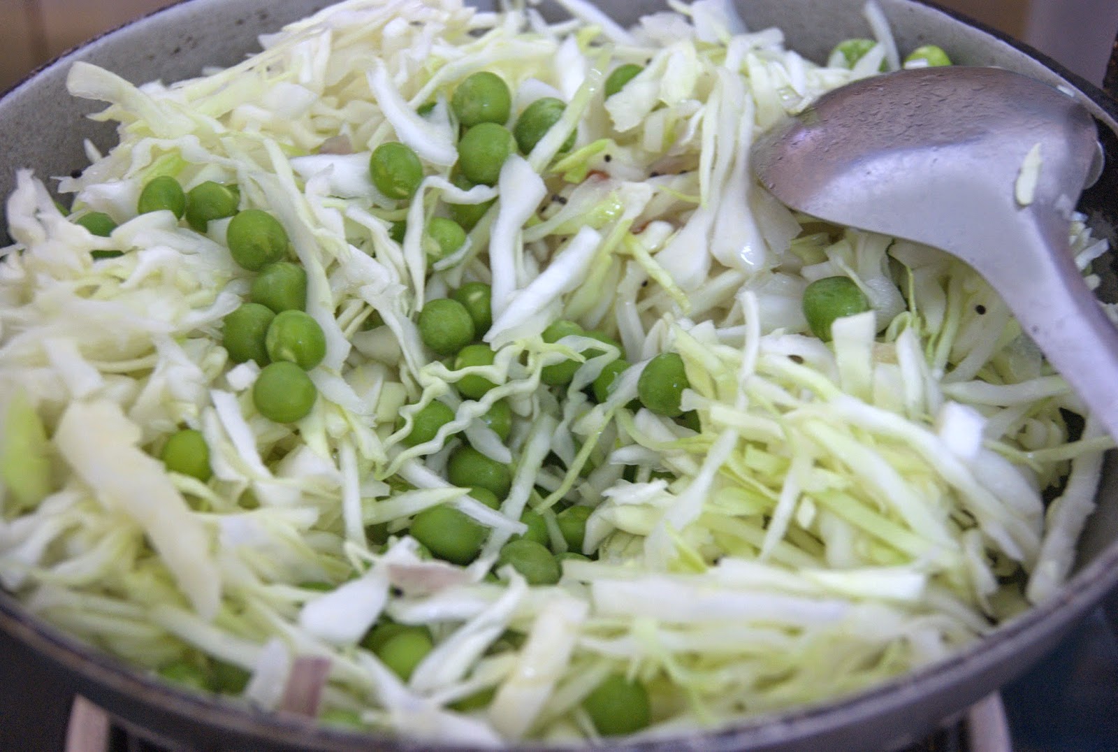 Always Hungry Stir Fried Cabbage and Green Peas