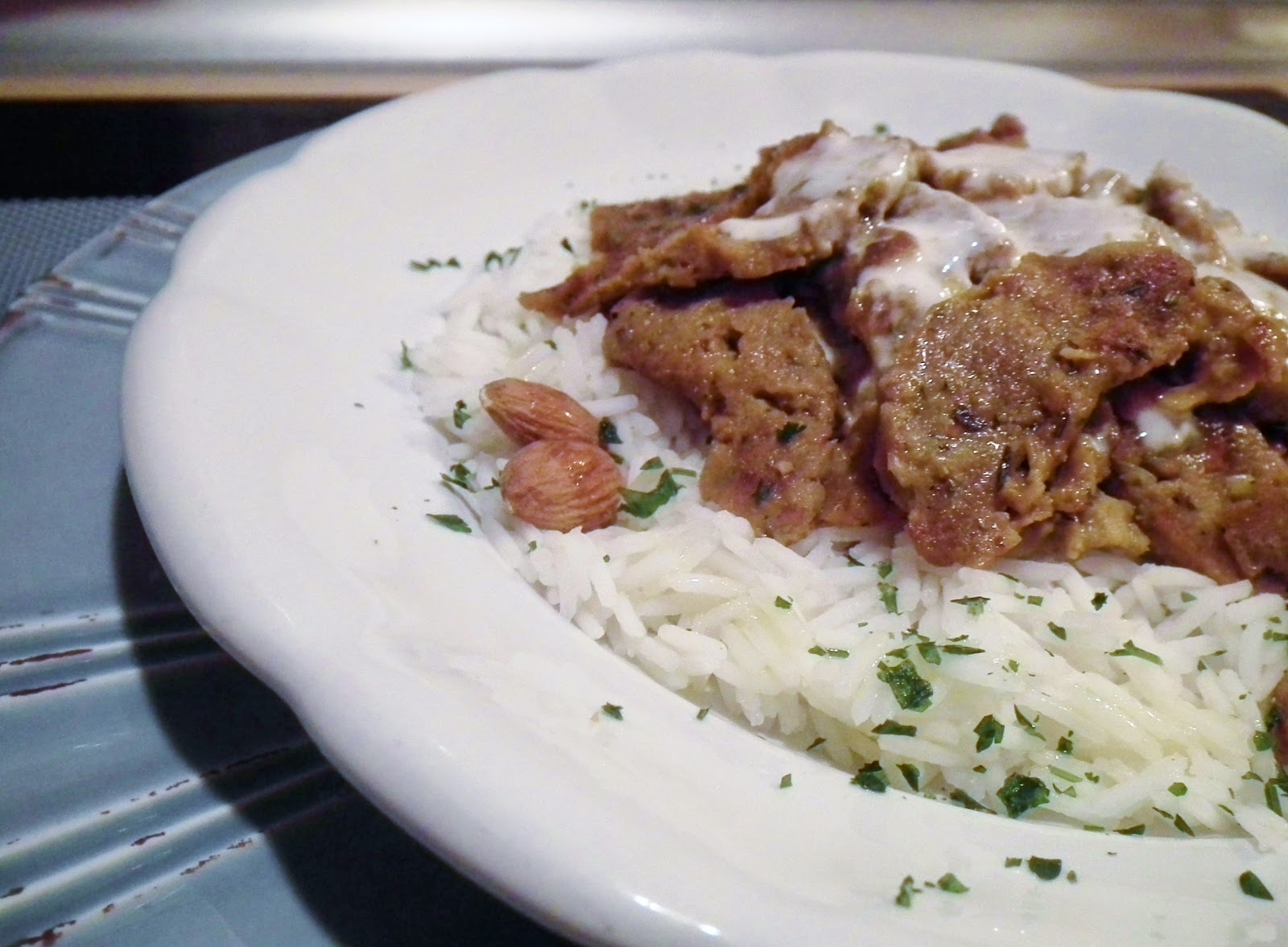 piatto kebab vegano (con muscolo di grano fatto in casa)