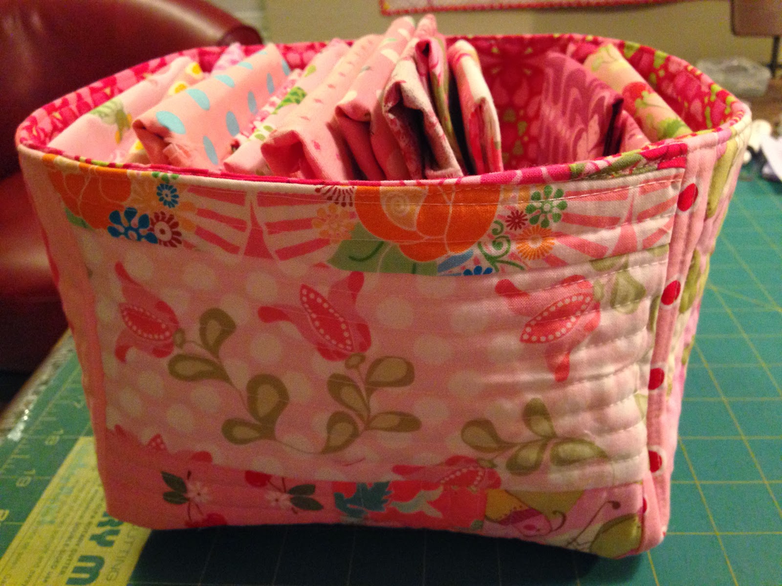 dream quilt create Lined Fabric Basket Tutorial