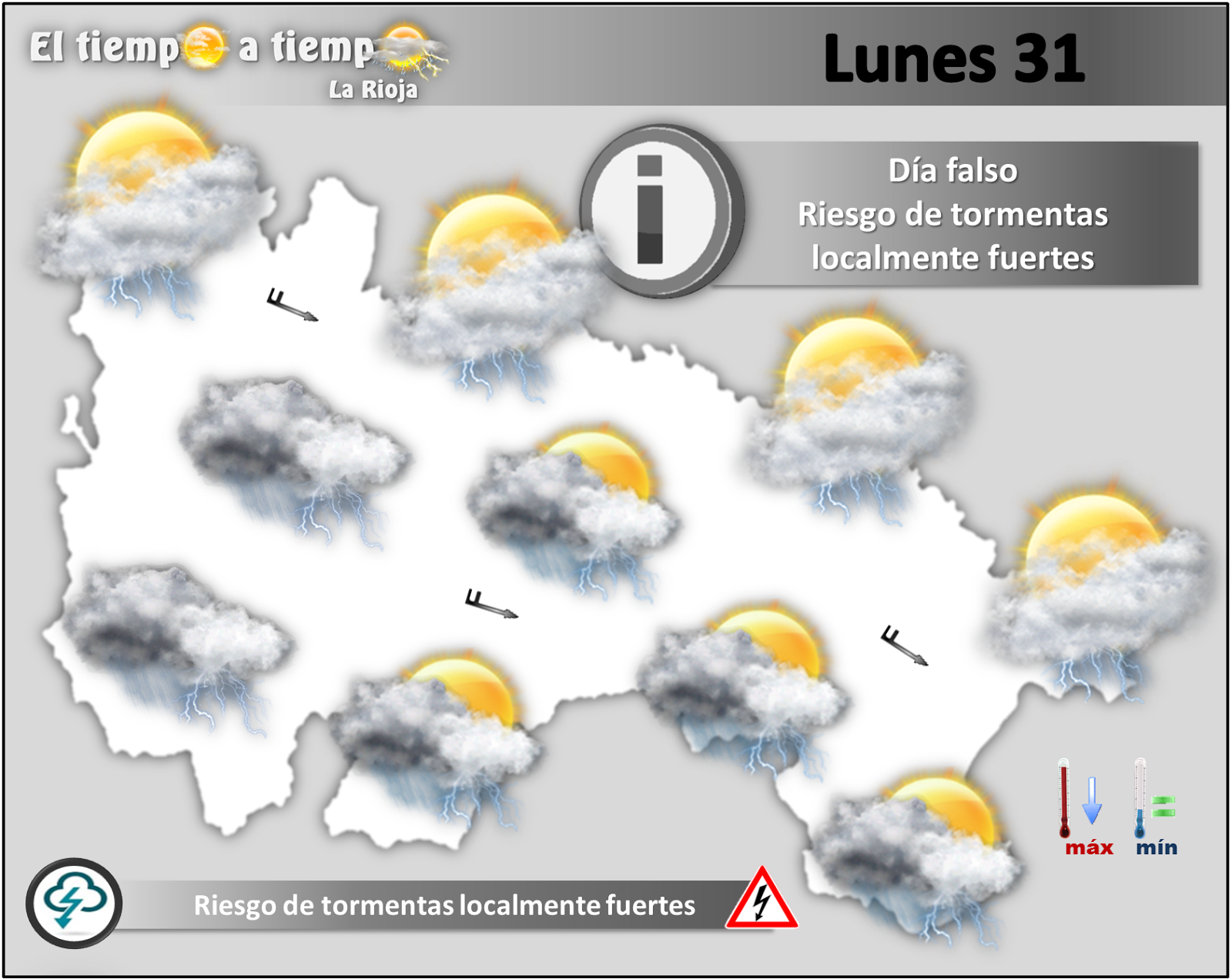 El Tiempo a tiempo La Rioja Predicción Meteorológica Lunes 31 al