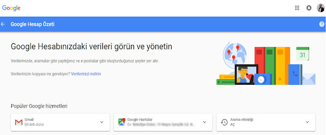 Google'dan aylık bir güvenlik ve gizlilik raporu alın
