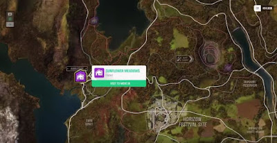 Forza Horizon 4, House Location Map, Sunflower Meadows