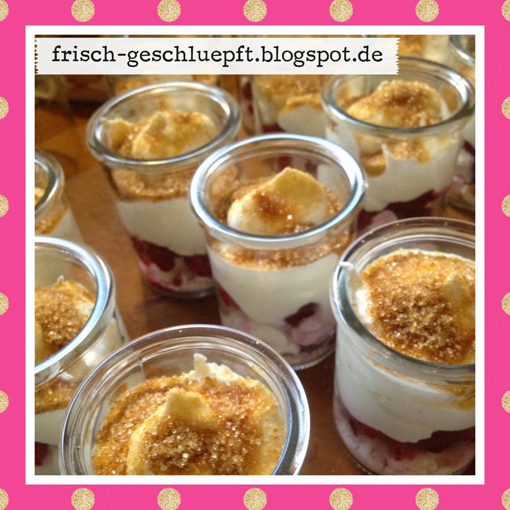 Himbeer-Schicht-Dessert