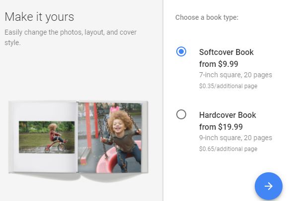 albums and print a photo book from an album
