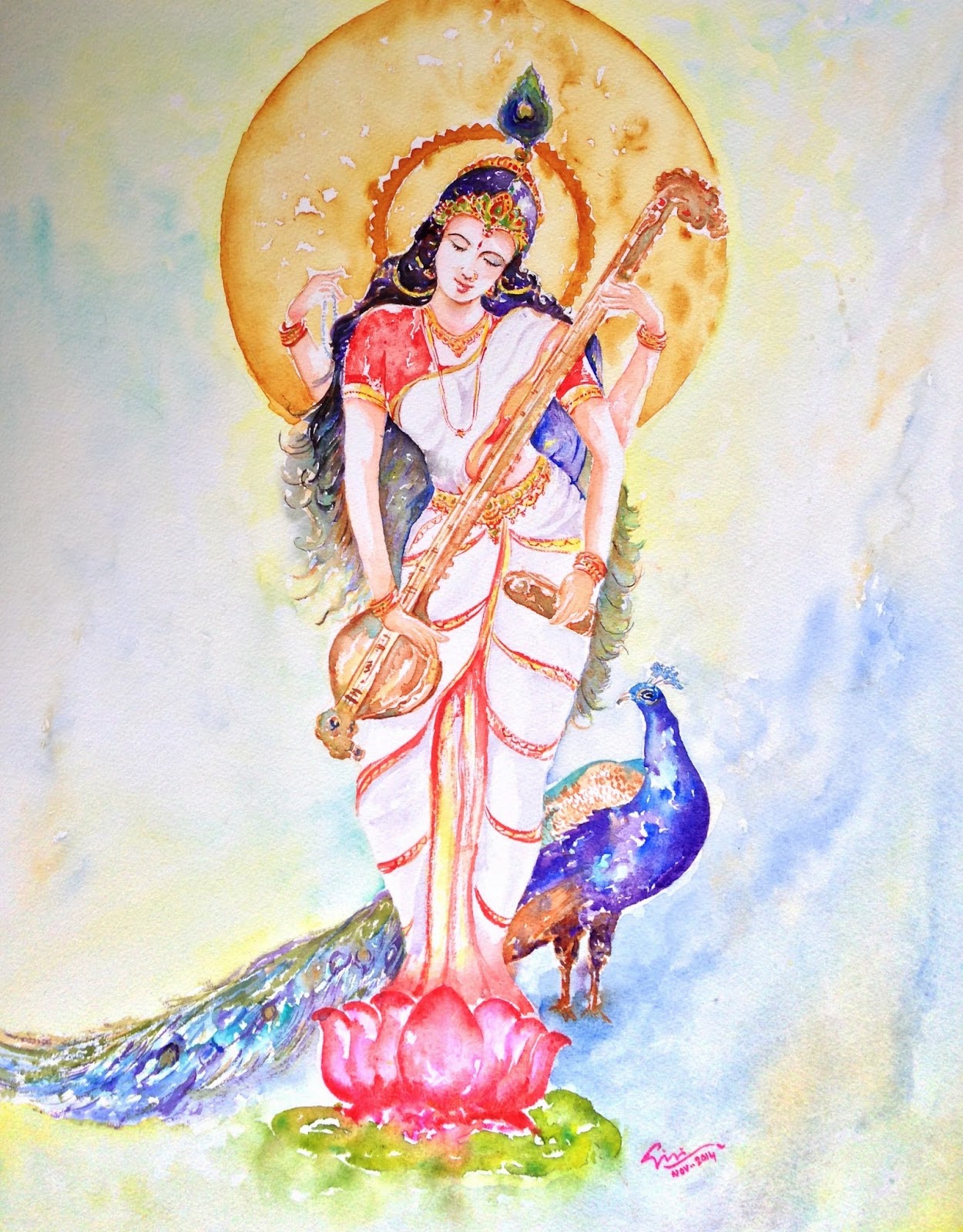 Hindu Goddess Saraswati Stock Photo - Alamy
