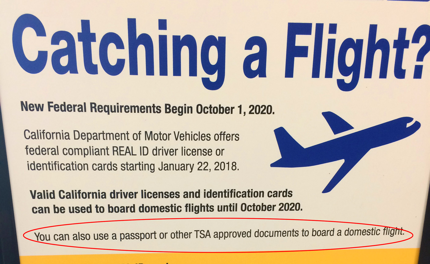 Driver's licenses now valid for air travel until 2020