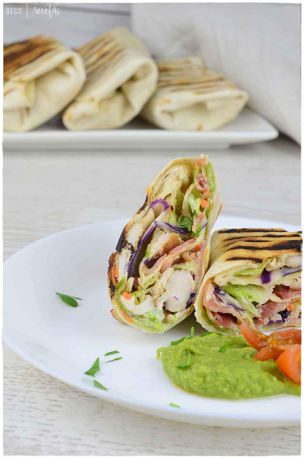 Receta fácil de Burritos Mexicanos con ensalada César ¿Sabes