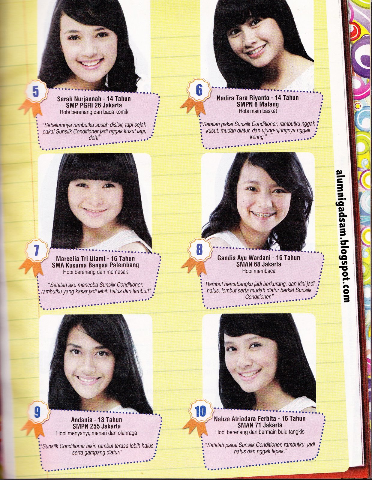 Alumni Gadis Sampul: Finalis Gadis Sampul 2000