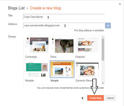 Cara Membuat Blog Blogspot 