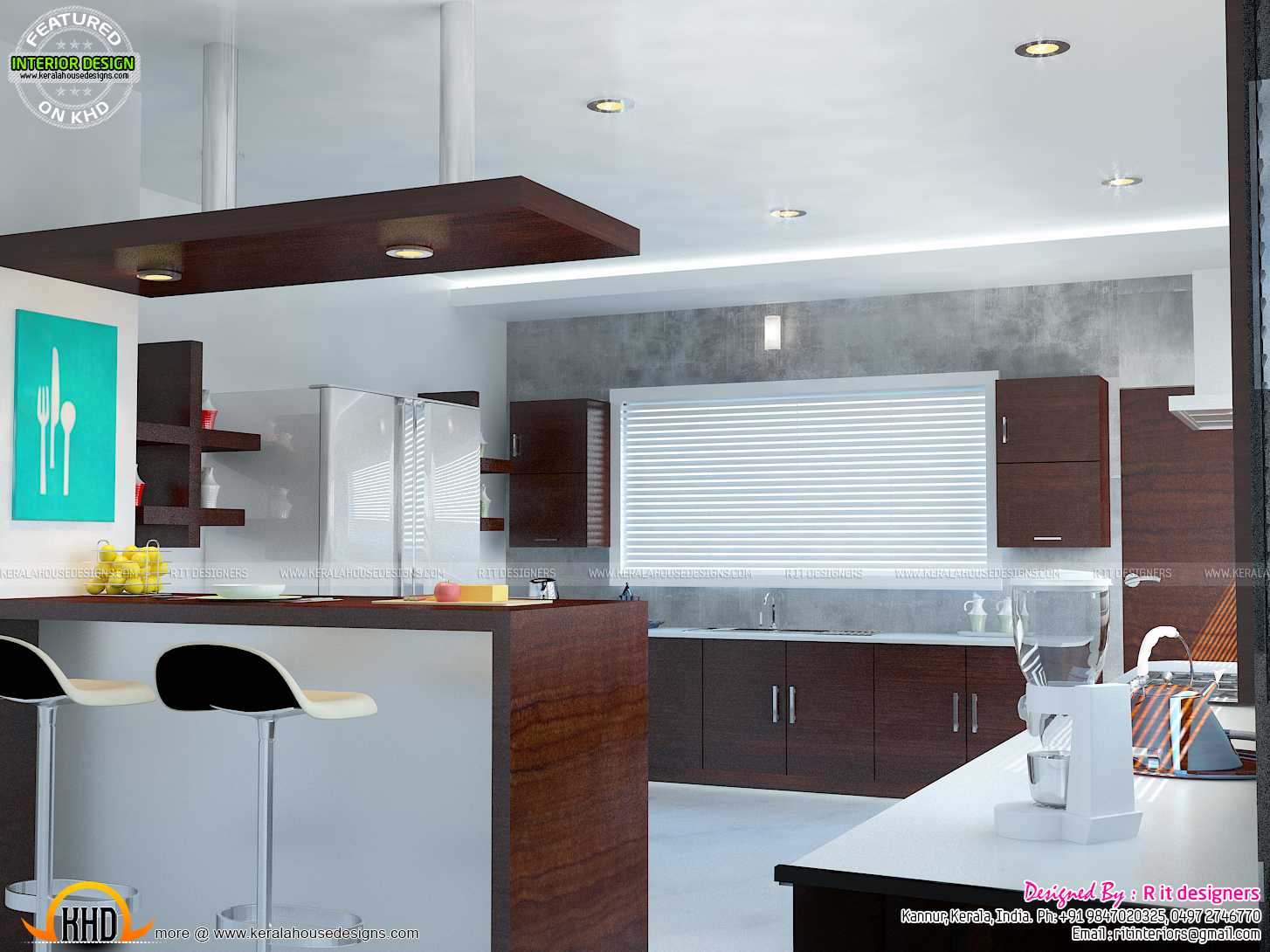 Beautiful living room, bedroom, kitchen - Kerala home design and floor ...