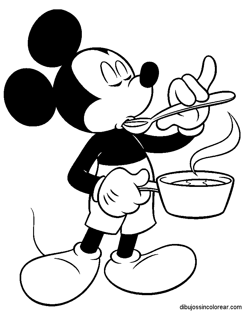 Dibujos Sin Colorear: Dibujos de Mickey Mouse para Colorear