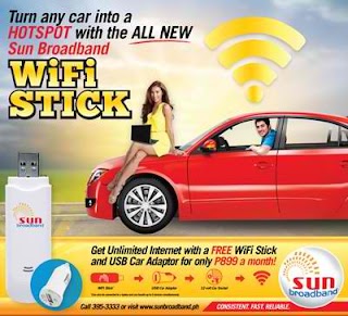 Sun Broadband WiFi Stick and USB Car Adapter Free at Sun Cellular Plan 899 Sun Broadband WiFi Stick and USB Car Adapter Free at Sun Cellular Plan 899