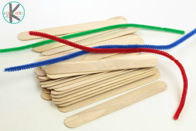 skip counting with craft sticks and pipe cleaners for a hands on math activity