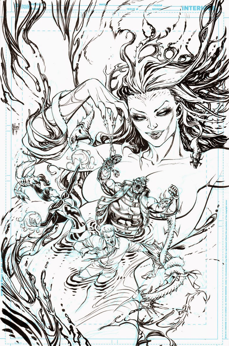 JUSTICE LEAGUE DARK 39 cover process by Guillem March