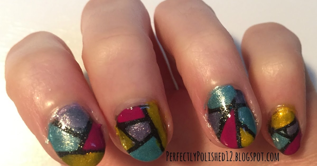 Perfectly Polished 12 Nail Art Stained Glass Mani