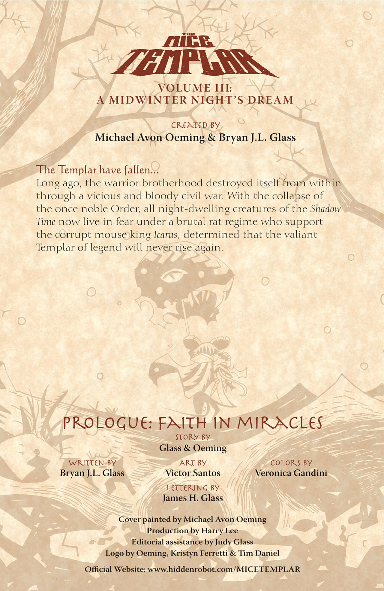 Read online The Mice Templar Volume 3: A Midwinter Night's Dream comic -  Issue #0 - 2