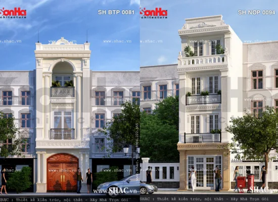 desain tampak depan rumah klasik 3 lantai
