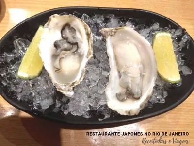 Restaurante japonês Rio de Janeiro com ostras frescas e muito peixe fresco