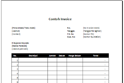 Excel Contoh Invoice