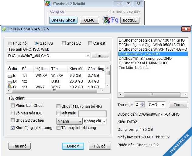 UTMAKE 1.2 REBUILD Việt hóa Công cụ đa năng chỉnh sửa BOOT, MBR, PBR