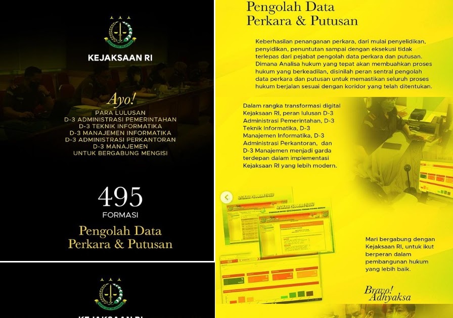 Formasi CPNS Kejaksaan RI Pengolah Data Intelijen dan Pengolah data