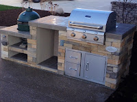 built in smoker outdoor kitchen