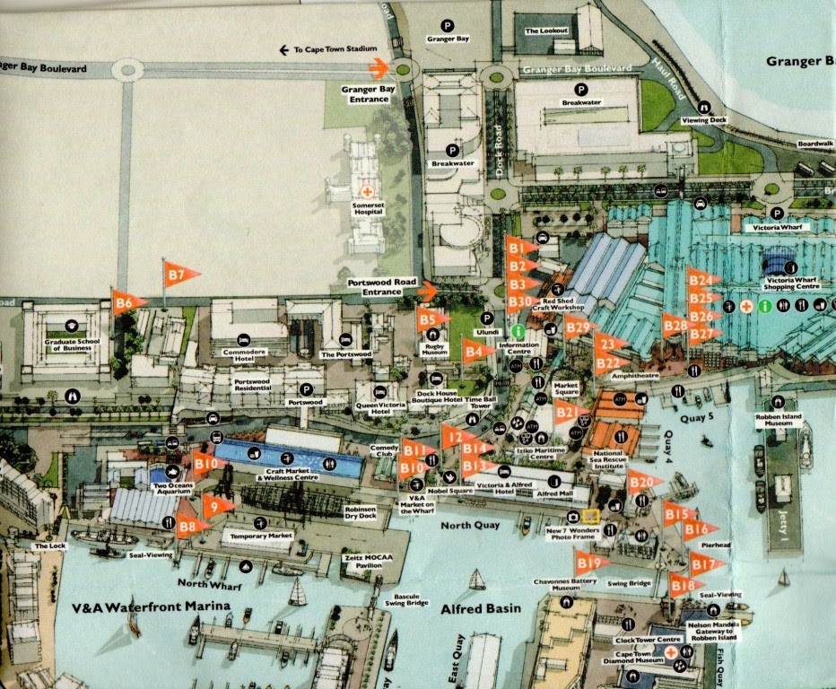 mapa do V&A Waterfront