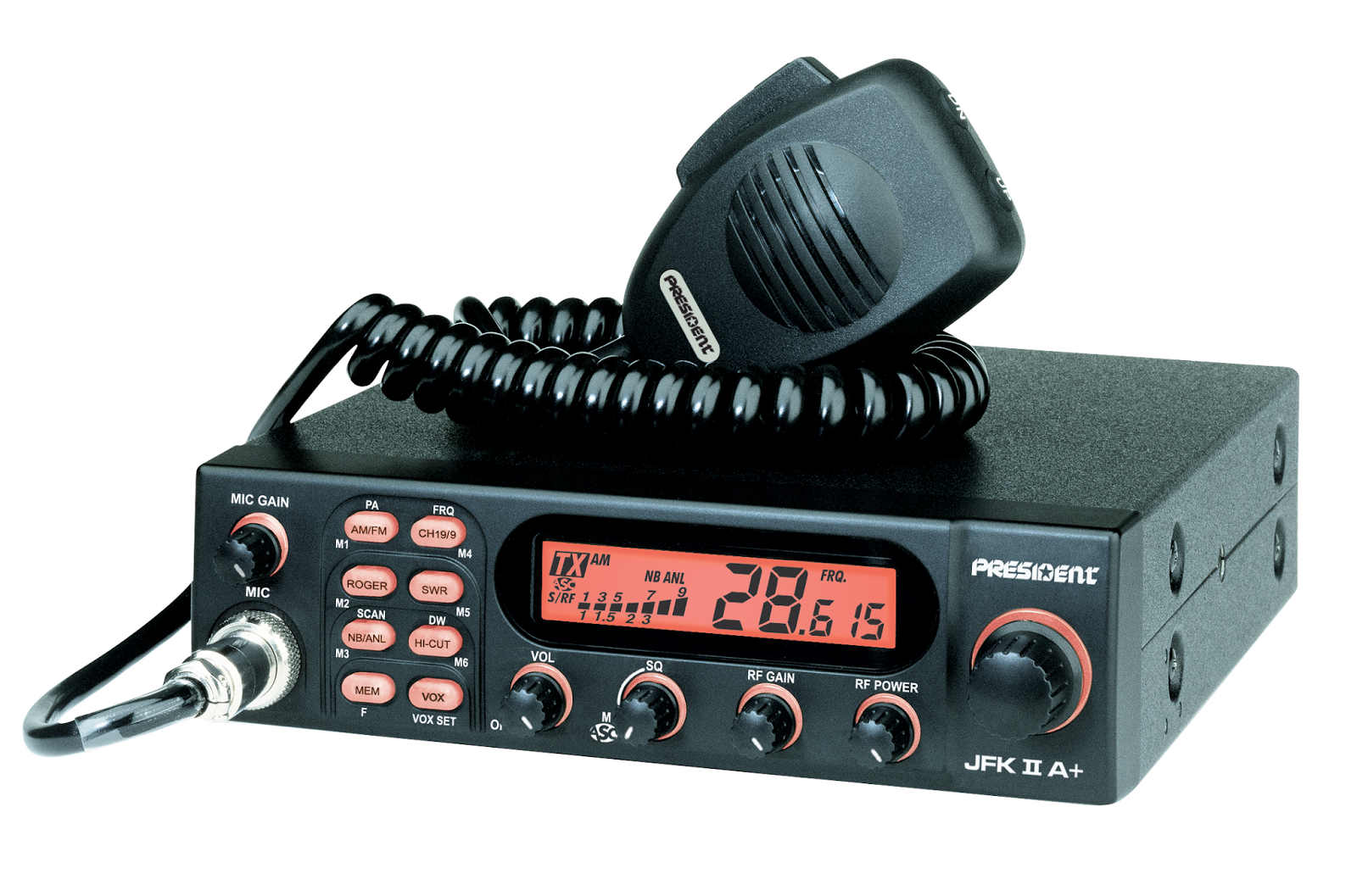 President CB Radio President Ronald AM FM 10/12 Meter Radio