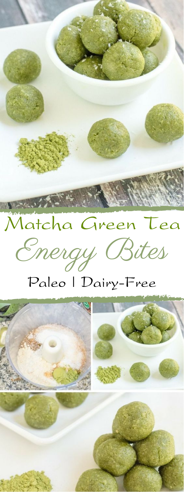 Matcha Green Tea Energy Bites #healthysnack #paleo