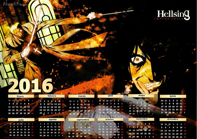 calendario 2016 anime hellsing