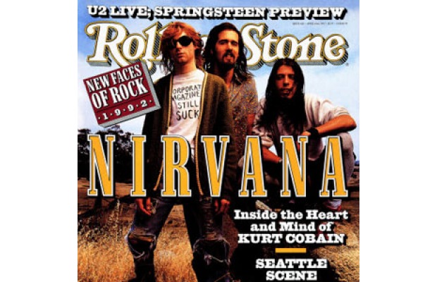 Corporate Magazines Still Suck as worn by Kurt Cobain on the cover of the Rolling Stone magazine.  PYGear.com