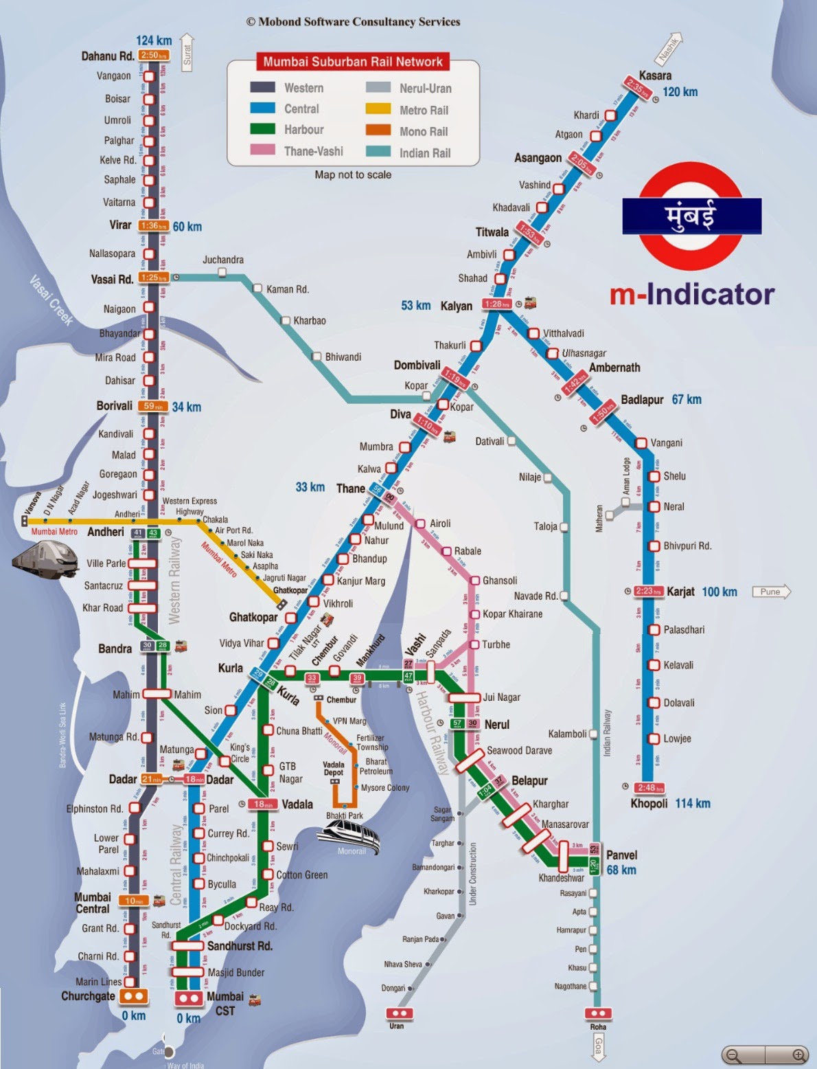 Mumbai MAP (local, metro Mono)