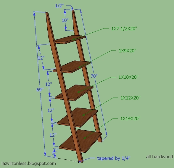Leaning Ladder Shelf Plans