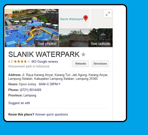Harga Tiket Masuk Slanik Waterpark Lampung - Majalah Lampung