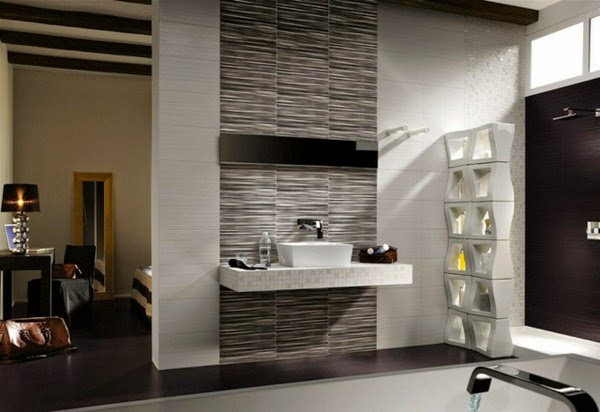 Modern bathroom tiles oasis in neutral colors