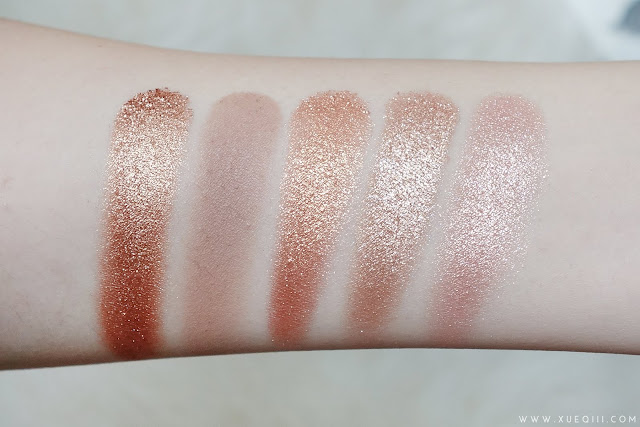 Innisfree Mineral Single Shadows Review and Swatches Shimmer 05, Matte 04, Glitter 06, Glitter 08, Glitter 04