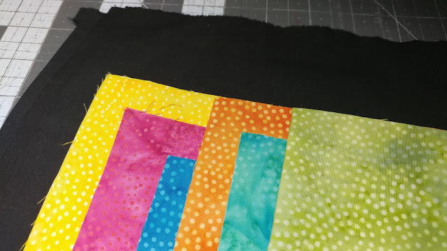 Wonky Donkey quilt with Island Batik Paisley Dot fabrics