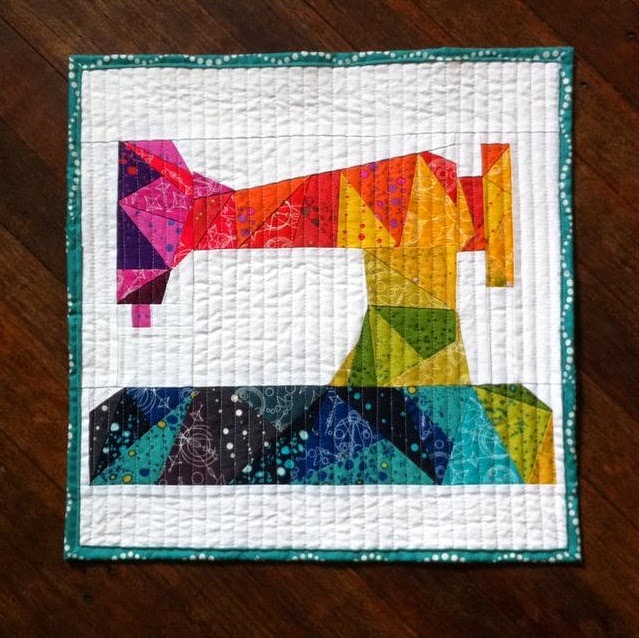 Quiet Play Blogger's Quilt Festival Geometric Sewing Machine