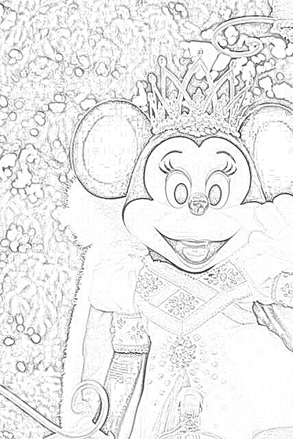 Minnie Mouse at Walt Disney World coloring.filminspector.com