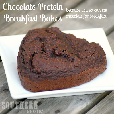 Chocolate Protein Breakfast Bakes - Peanut Flour Protein Powder - Gluten Free, Low Fat, Healthy, High Protein