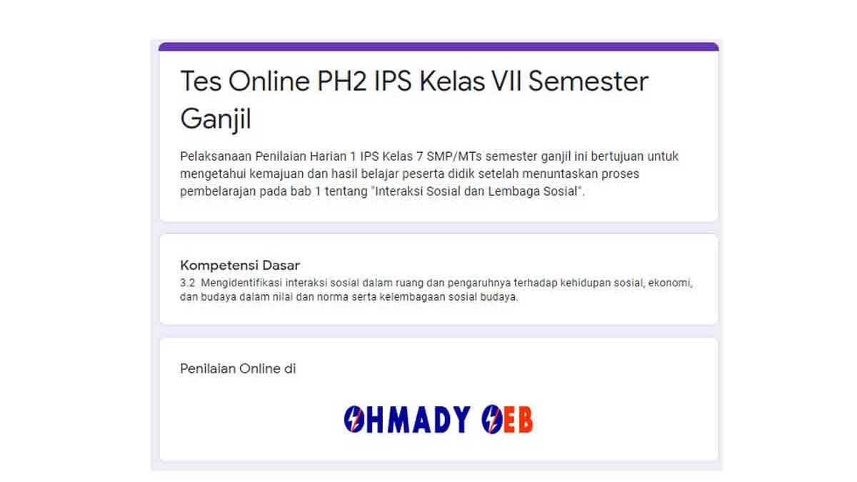 Latihan Soal Online Ph2 Ips Kelas 7 Semester Ganjil